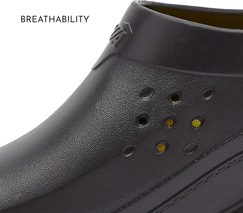 Avia Flame Men's Clogs, Slip Resistant Shoes for Men Food Service, Non Slip Restaurant and Chef Shoes Men Slip Resistant for Kitchen Work or Nursing, Black, Oil and Water Resistant - Image 2